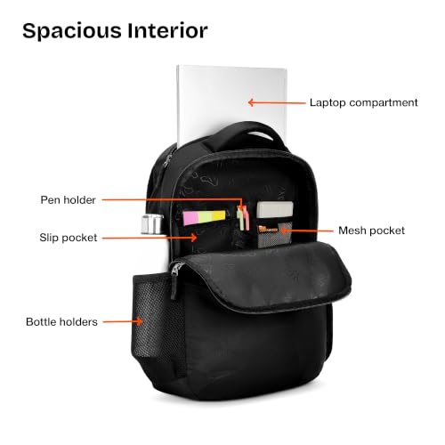Image of Nasher Miles Laptop Backpack 28 Liters Polyester & Reverse PU | Front Organiser | Ideal for College, School, Office & Travel | Men, Women, Boys, Girls