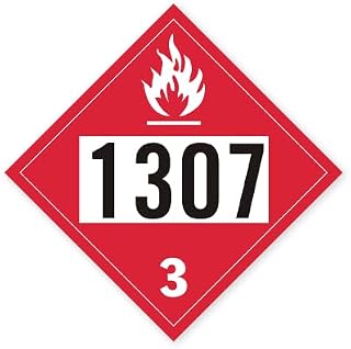 UN1307 Class 3 Xylenes Placard (with Flammable Graphic) Sign - Square Metal Tin Sign - 12x12 Inch Safety and Warning Notice for Residential, Commercial, and Industrial Use