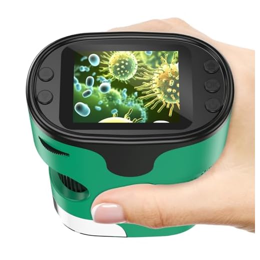 1000X Microscope Numérique Portable pour Enfants - Écran 4K 2,0", Electronique, Rechargeable, avec Kit de Lames - Mini Scope de Poche Cadeaux Éducatifs pour 4-12 Ans