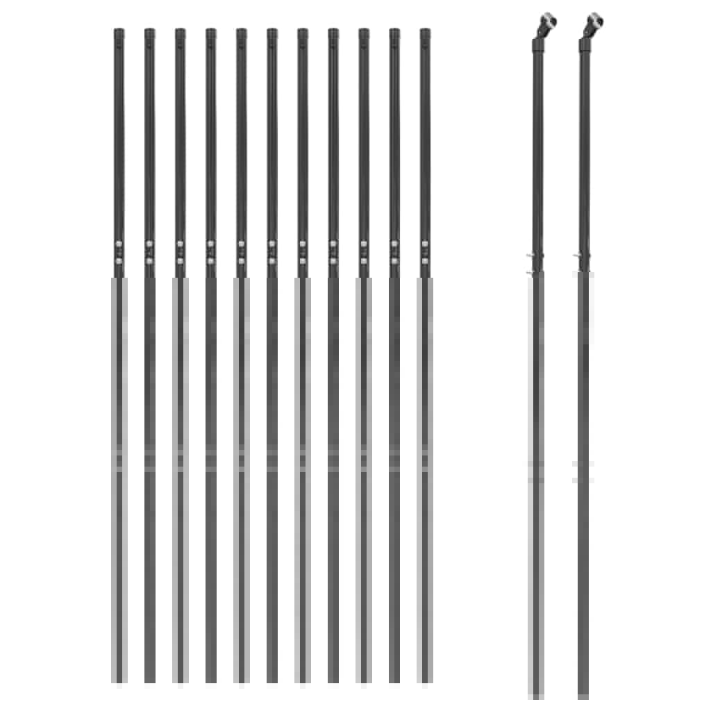Cerca de Alambre de Acero galvanizado Gris Antracita 1,6x25 m, Malla Metalica, Malla Alambre, Alambre para Conejos, Vallas De Obra, Mallas para Gallinero - 154220
