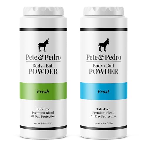 Pete & Pedro Body & Ball Powder FRESH & FROST Combo - Talc-Free Men’s Body Powder Deodorant for