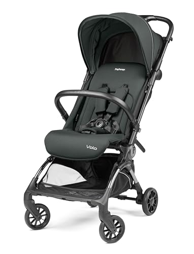 Peg Perego Leichter Buggy Volo mit Regenschutz, Handgepäckgröße, Flugzeuggeeignet, Kompakt, Ab Geburt bis 22 kg, Reisetasche Inklusive, Metal