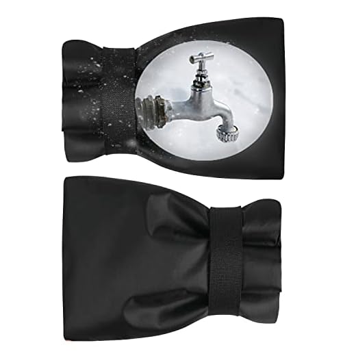 BoArt Outdoor Faucet Cover Socks for Winter Freeze Protection, 5.9" W x 9" H, Hose Bib Covers for Wall Taps Outside, Waterproof & Frost Free Insulated Spigot Cover, 2 Pcs Faucet Socks Black