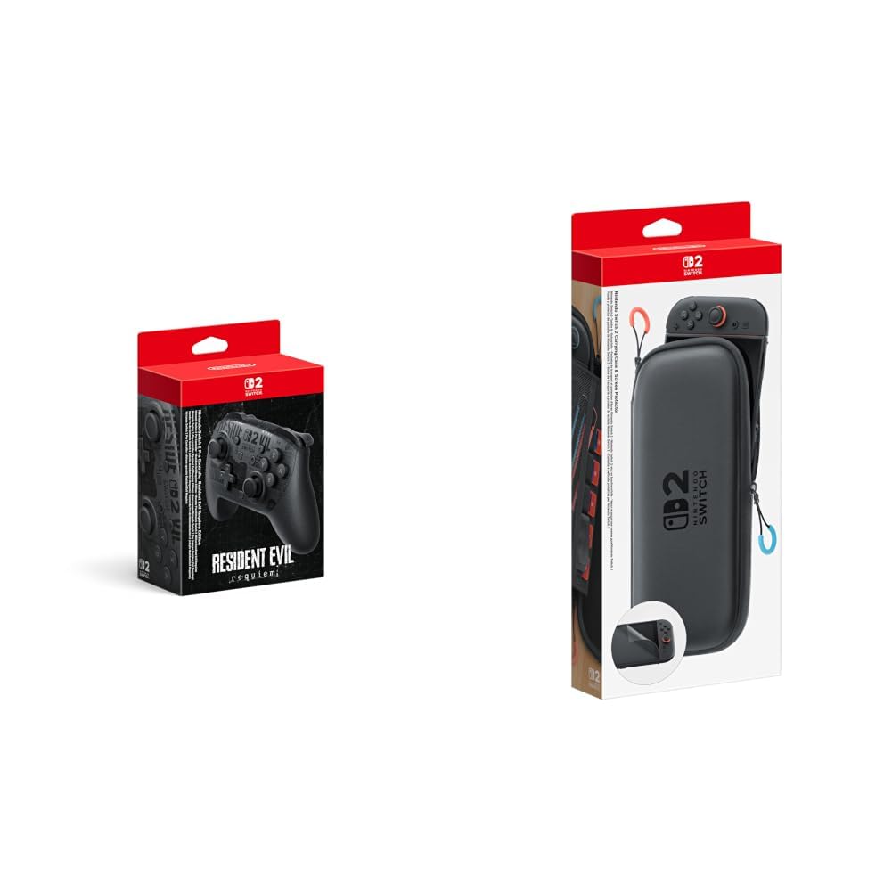 Nintendo Switch 2 Pro Controller edizione speciale Resident Evil Requiem + Custodia e Pellicola protettiva ufficiale Switch 2