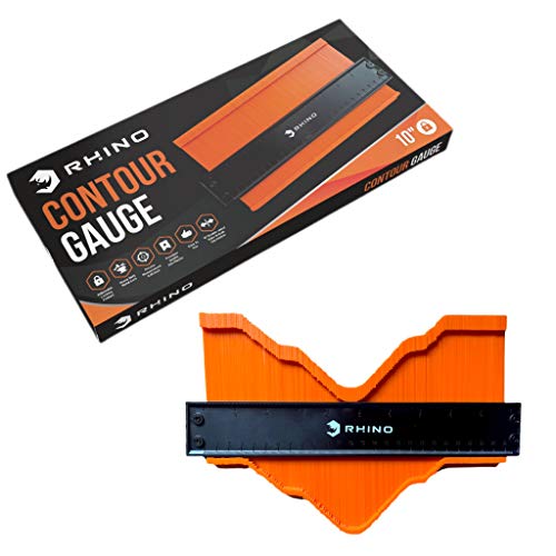 Contour Gauge Profile Tool with Lock (10 inch) - Wide Profile Duplicator Tool - Instant Template Duplication  Upgraded locking mechanism - Perfect for Odd shapes, corner, angle, or curve  