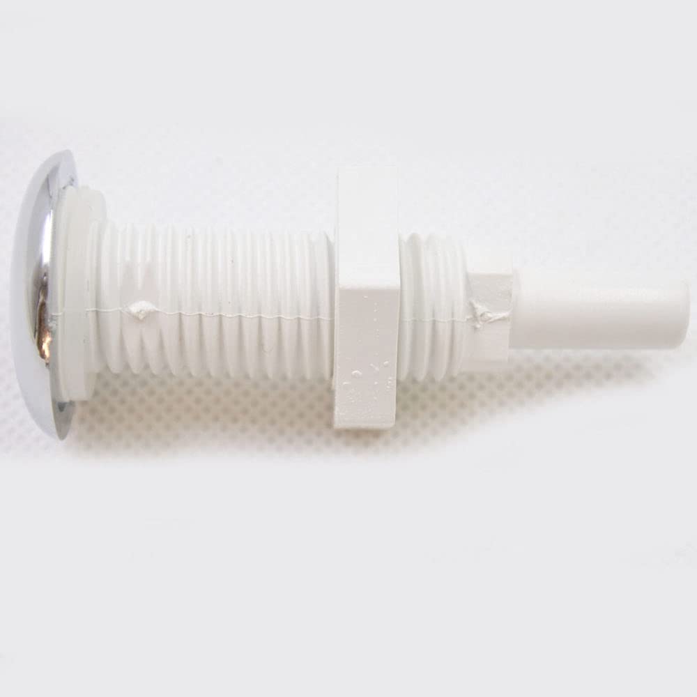 Material ABS de Chorro de Aire con Superficie cromada, Accesorios para bañera de Masaje, Boquilla de Dientes Rectos con Base Blanca, baño, H