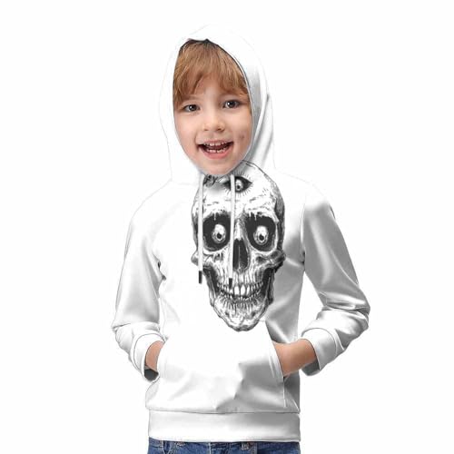 Sweat à capuche garçon imprimé animaux et crâne au design moderne - 5