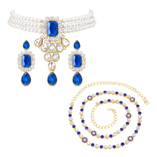 Image of Peora Crystal Faux Pearl Jewellery Gift Set for Women