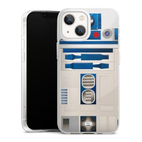 Custodia di silicone compatibile con Apple iPhone 13 Mini trasparente Cover per smartphone Star Wars r2d2 Merchandise