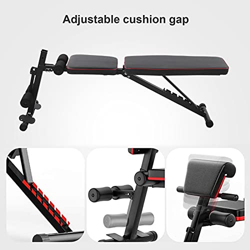 Zerone Verstelbare halterbank, multifunctionele opvouwbare halter buikzittende fitnessbank, meerdere niveaus, in hoogte verstelbare lichaamswork-out, gewichtsbank, 50 x 30 x 38 cm - Image 6