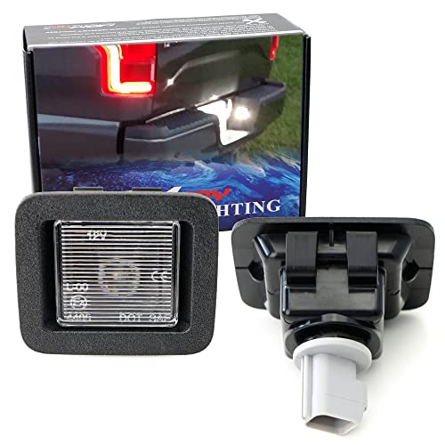 iJDMTOY OEM-Replace Clear Lens License Plate Lamps Assy Compatible With 2015-2020 Ford F150 and Ford Raptor, LH RH w/Light Bulbs and Sockets