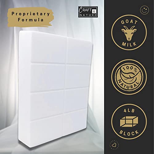 Craft & Nature 4 Lb All Natural Unscented Goat Milk Moisturizing Glycerin Melt And Pour Soap Base For Soap Making #TOP1