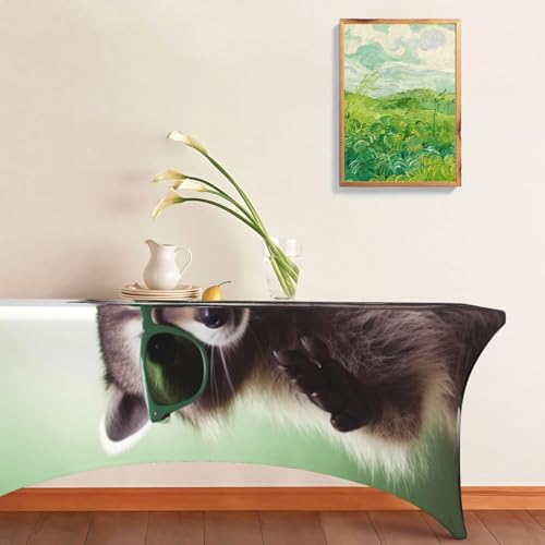 Nappe extensible raton laveur vert pour table rectangulaire 1,8m - 8