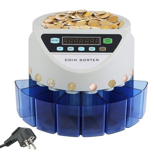 Contamonete Professionale Euro 220V 270 Monete al Minuto Conta Monete Euro Capacità di Moneta Selezionatrice di Monete...