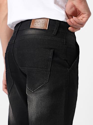 Image of Urbano Fashion Men's Regular Fit Washed Jeans Stretchable