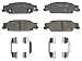 ACDelco 17D922CH Professional Ceramic Rear Disc Brake Pad Set