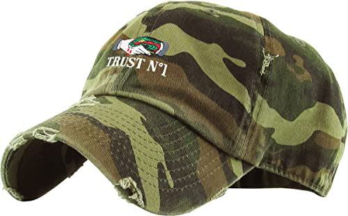 Image of KBETHOS Dad Hat Trust No One Royalty Hustle Vibe Baseball Cap Adjustable Cotton Vintage