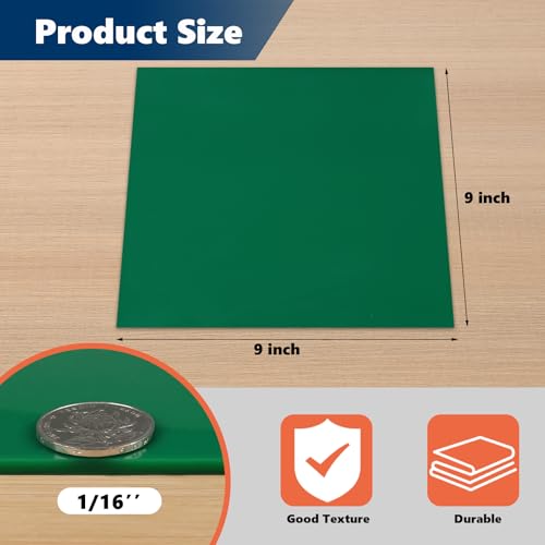 Image of WochiTV Green Silicone Rubber Sheet, 12 inch Wide x 1 /16 inch Thick x 12 inch Long Heat Resistant Rubber Mat for DIY Gaskets Material, Pads, Sealing, Cushion, Microwave Oven Protection