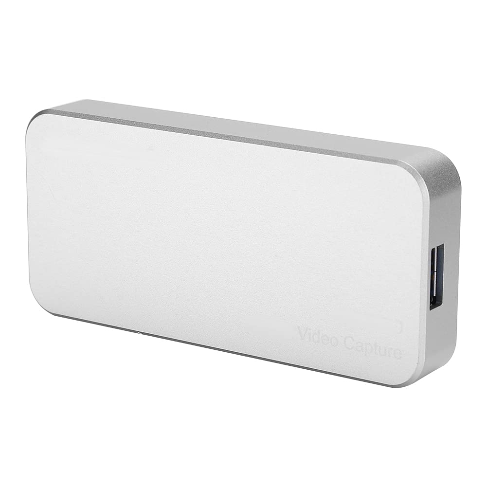 Ausla Tarjeta de Captura USB 3.0 Tarjeta de Captura de Vídeo 1080P 60 Fps Aleación de Aluminio Plug and Play para Grabación de Transmisión de Juegos en