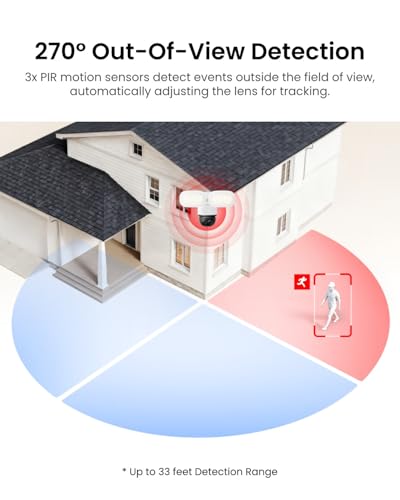 Image of REOLINK TrackFlex Floodlight WiFi, 4K 360 PTZ Dual-Lens Floodlight Camera | 3000 Lumens, 6X Hybrid Zoom, Auto-Tracking, Privacy-Focused Local AI Video Search, Dual-Band WiFi 6, AC Hardwired Not PoE