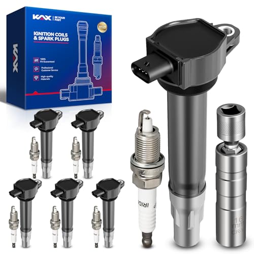 Image of KAX 6 Ignition Coils & 6 Spark Plugs Set Fit for Charger Nitro Chrysler 300 | Dodge Charger, Journey, Challenger, Grand Caravan, Nitro, Magnum, Chrysler 300, Town & Country, Pacifica, Sebring, UF502