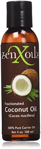 ZenXoilz Fractionated Coconut Oil for Aromatherapy, Essential Oil or Massage use - 4oz