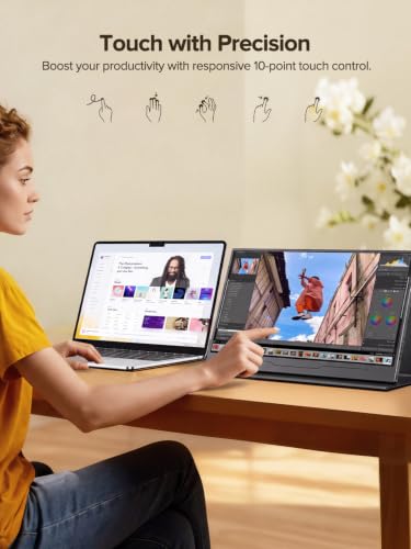 UPERFECT Portable Monitor Touchscreen 14" 125% sRGB 2000:1 Travel Monitor – Ansicht 2