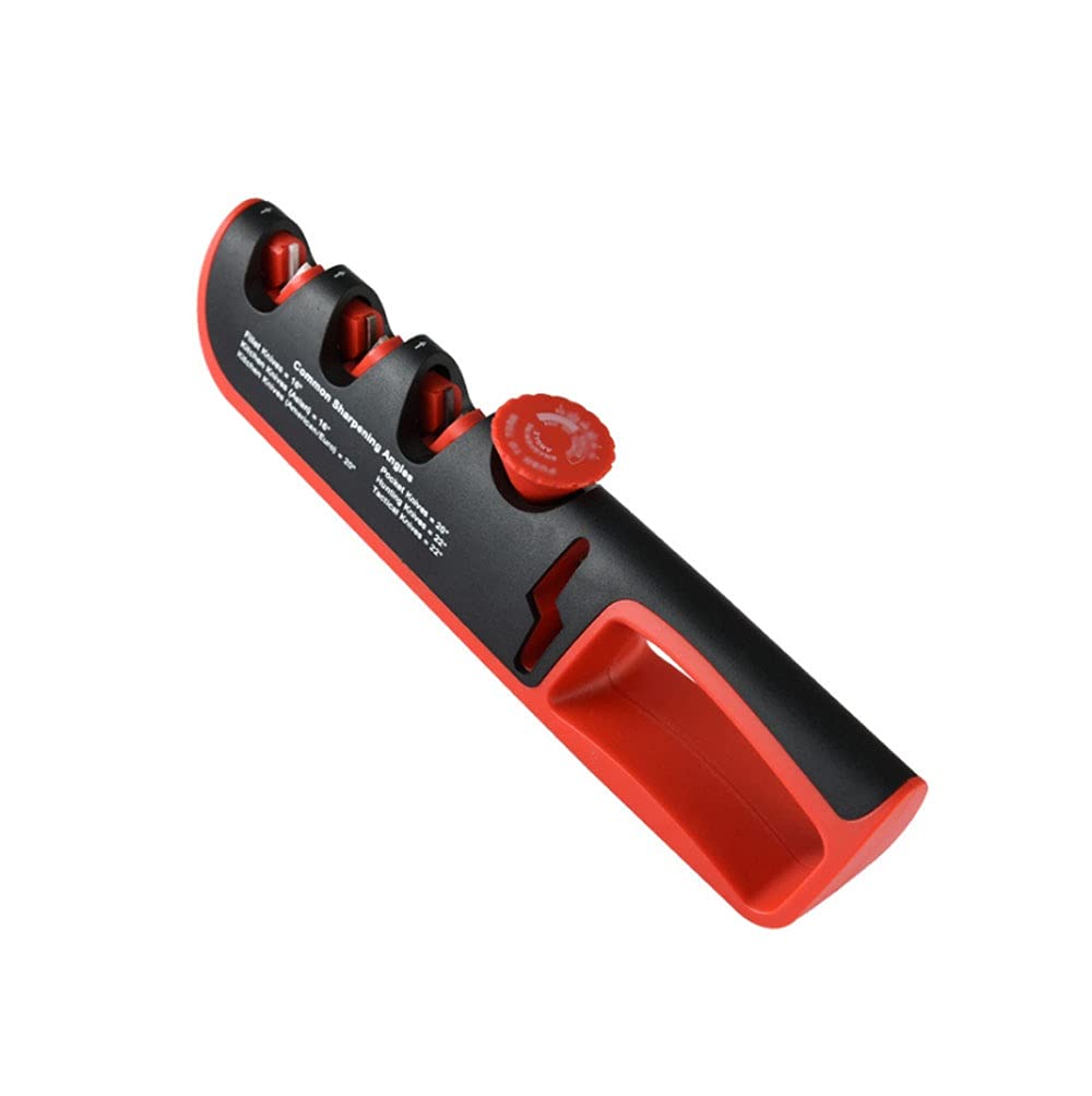 4-in-1 Kitchen Knife Accessories 3-Stage Knife Sharpener Helps Repair Restore Polish Blades Multi-Function Quick Knife Sharpener Color Black