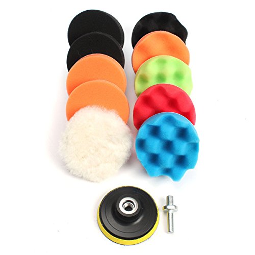 KingLan 11Pcs 3/5/6/7 Inch Waffel Puffer Polieren Pad Set Für Auto Polierer -5 Inch