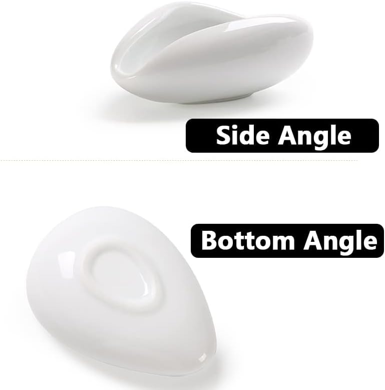 Coffee Beans Dosing Cup,Weigh Coffee Bean Container,Pure White Ceramic Tea Vessel,Loose Tea and Flower Petals Tea Set,Well Made Cha He image 4 of 5 B0BTXDJ46K