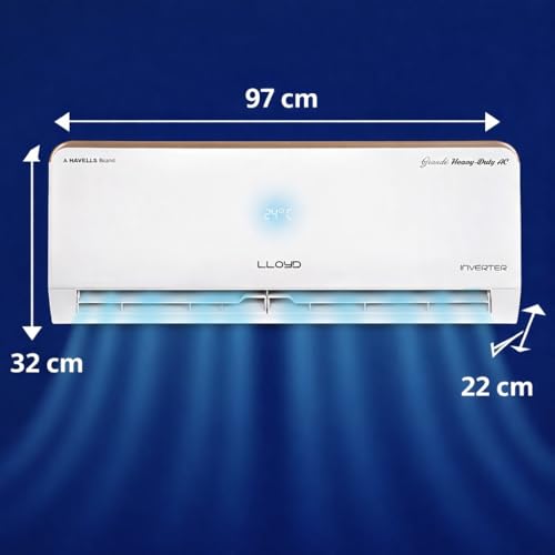 Image of Lloyd 1.5 Ton 5 Star Inverter Split AC (6 in 1 Expandable, 100% Copper, 4-Way Swing, Golden Fin Evaporator, Turbo Cool, GLS18I5FWGHX, White)