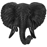 FOMIYES Wall Decor Elephant Head Wall Sculpture Hanging Wall Decor Animal Head Art Statue for Living Room Bedroom Home Office Decoration