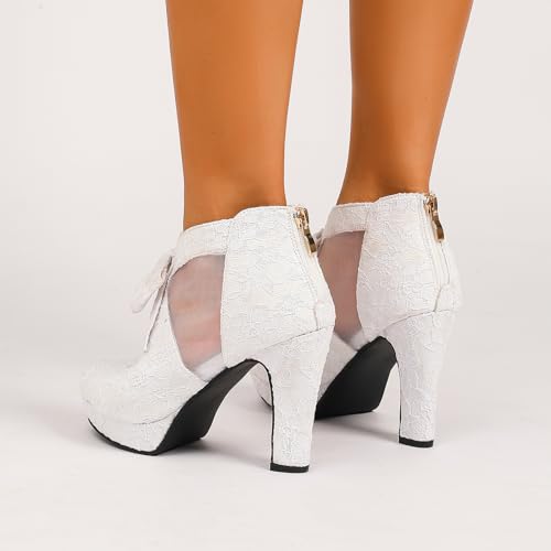 Image of GATUXUS Open Toe Women Platform High Heel Shoes Bows Strappy Sandals