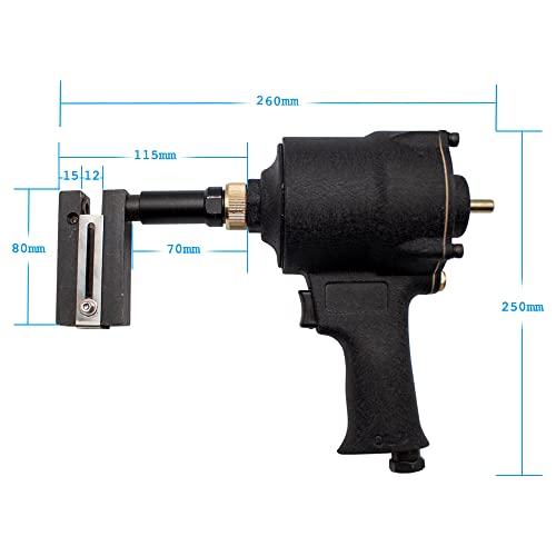 Industrial Air Punch Gun, Stainless Steel Advertising Word Pneumatic Puncher Metal Iron Plate Round Hole Punching Machine (Punching Size 3.2MM)