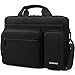 DOMISO Laptoptasche 17-17,3 Zoll Business Aktentasche Herren Wasserabweisend Notebook Tasche Schultertasche für Ultrabook, Chromebook, Gaming Laptops von Dell, HP, Lenovo, Acer, ASUS, Schwarz