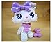 Toy Rare LPS White Collie with Purple Eyes Custom Dog Puppy can Draw Pattern OOAK with Accessories Lot Collection Figure Boys Girls Kids Gift (White with Purple Eyes)