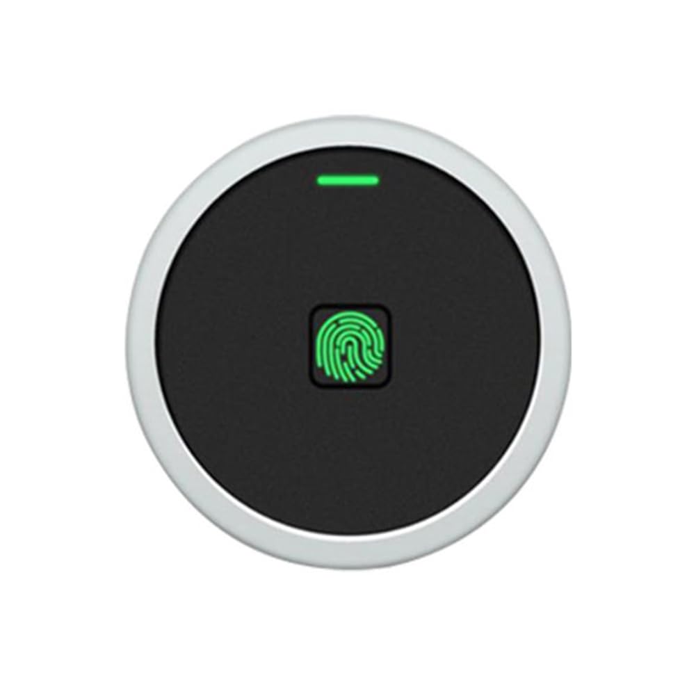 EM-Türzugangskontrolle, integrierter RFID-Stil, rund, Metall, wasserdicht, Entriegelung durch Fingerabdruck/PIN-Code, Einbruchalarm