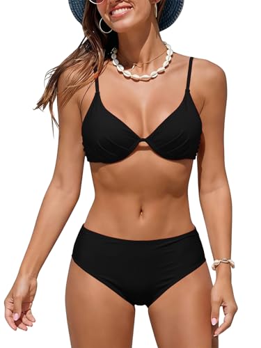 JFAN Costumi da Bagno Donna Due Pezzi Push Up Elegante