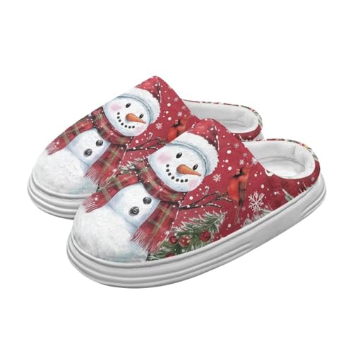 House Slippers for Woman Warm Flannel Thick Sole Slippers 5-11