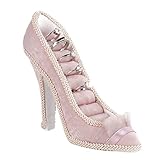 Fashion Jewelry Display Stand, Sparkle Silver High Heel Ring Holder, Rack, Model Dress High-heeled Shoes Earring Necklace Ring Holder Stand Display for Girls Bridal Gift(04)