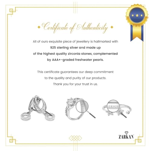Image of Zarkan 925 Silver Ruby Solitaire American Diamond Heart Ring - Certified, Hallmarked, Authentic Gift for Any Occasion for Women & Girls | Certified and Adjustable
