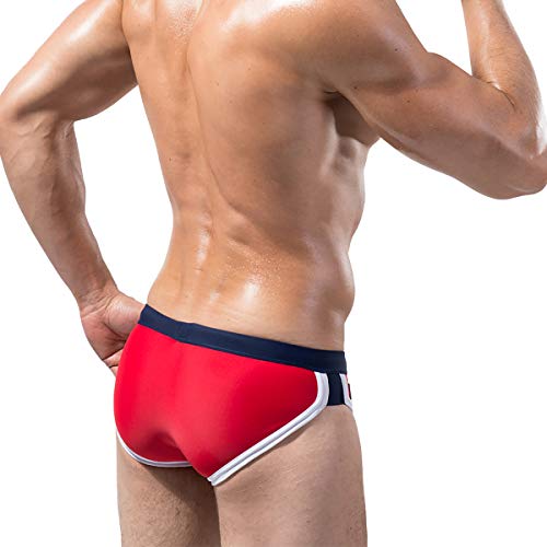 Men's Classical Solid Sexy Swimwear Tanning Swim Briefs4