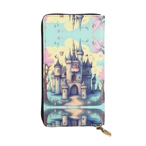 Pochette longue femme et grand compagnon portefeuille zippé Château de conte de fées