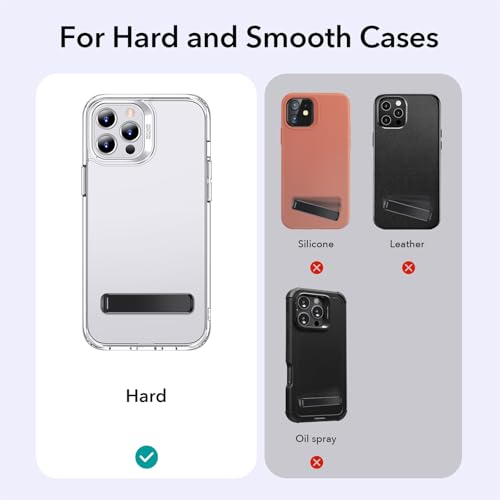 ESR Phone Kickstand, Vertical and Horizontal Phone Stand Holder, Adjustable Angle, Compatible with iPhone Air 17 Pro Max 16e 16 15 14 13 12 Samsung Galaxy, Pixel 10 and More, Black