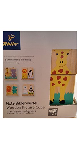 Tchibo Holz Bilderwürfel Holzwürfel fördert die Feinmotorik aus Holz Holzspielzeug