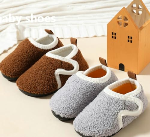Toddler Slippers Winter Boots Kids Shoes Girls Boys Snow Boots Warm Sock Lightweight House Non-Slip Ankle Booties Walk2