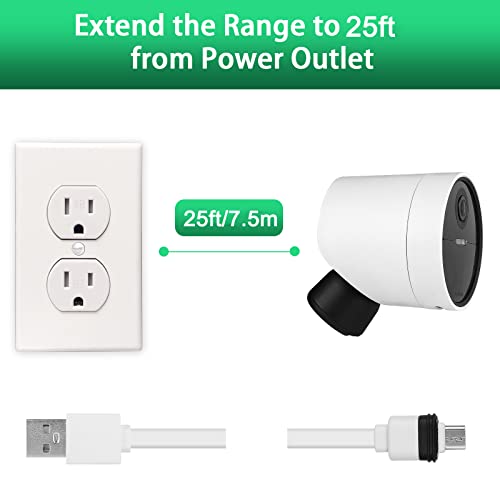 Uyodm 64 Power Cable Compatible With Simplisafe Wireless Outdoor Security Camera,25Ft/7.5M Weatherproof Usb Cable Power Your Simplisafe Outdoor Camera Continuously thumb #5