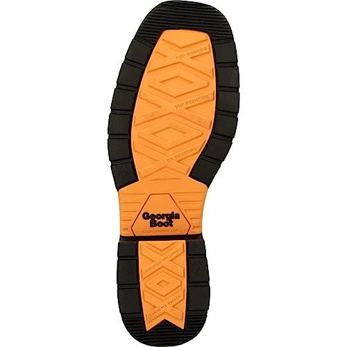 Georgia Boot Carbo-Tec LT Steel Toe Waterproof Pull-On Work Boot, Brown and Navy, Size 10.5(W)2