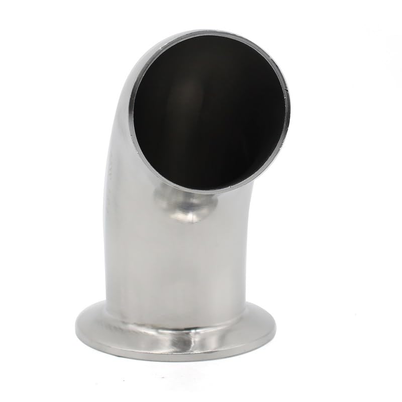Codo de 90 grados de tres clips de 1,5 "4", accesorios sanitarios de acero inoxidable 304/316L, diámetro exterior de tubería de 19mm-108mm, soldado con respaldo hecho en casa(SUS316L,102mm Ferrule 119