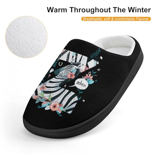 Z for Zebra Cute Cotton Slippers Anti-slip House Shoes Funny Slipper Indoor Outdoor4
